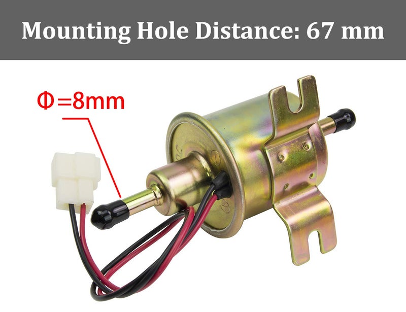 HiQltyla Universal 24V Low Pressure Heavy Duty Gas Diesel Inline Electric Fuel Pump HEP-02A (3-8 PSI) for Motorcycle Carburetor Lawn Mower - Image 4